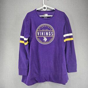 NFL Women's Team Apparel, Minnesota Vikings Sweatshirt, XXL, Purple